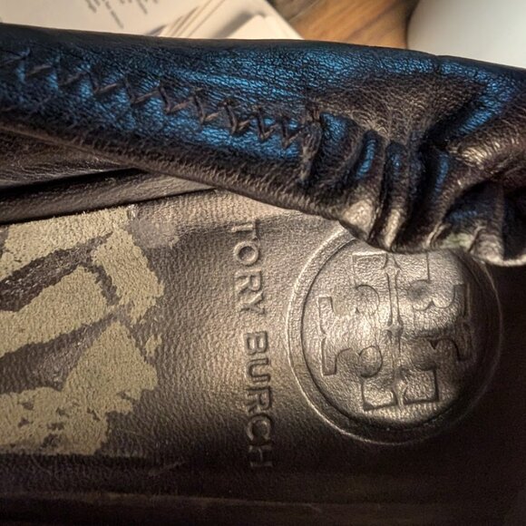 Tory Burch Claire Black Ballet Flats Women Size 7.5 - Picture 4 of 5
